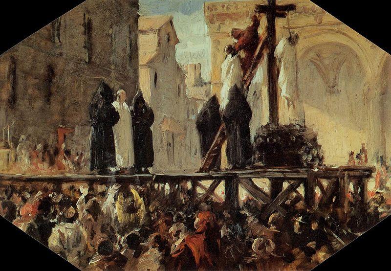 Stefano Ussi The Execution of Savonarola